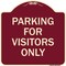 Signmission Parking for Visitors Only Heavy-Gauge Aluminum Architectural Sign, 18" x 18", BU-1818-23440 A-DES-BU-1818-23440 - alternate 1